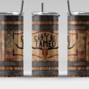 Country Cow Skull Whiskey Barrel Tumbler Wrap, 20 oz 30 oz Skinny Wraps, Instant Download, Sublimation tumblers, png digital download, Wood