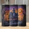 Halloween Haunted House Tumbler Wrap png, Sublimation Tumbler, Instant Digital Download, Spooky Halloween Tumbler, Bats Ghosts png