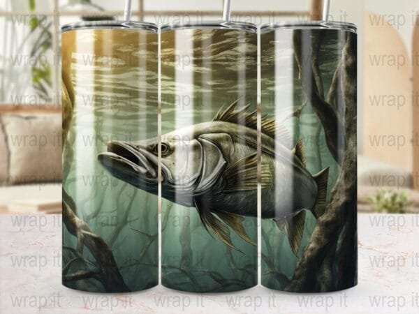 Snook Mangroves Tumbler Wrap, Digital Download, Sublimation Wrap, Tumbler PNG, Fish Tumbler, Snook Tumbler, Salt Water Fish png wrap