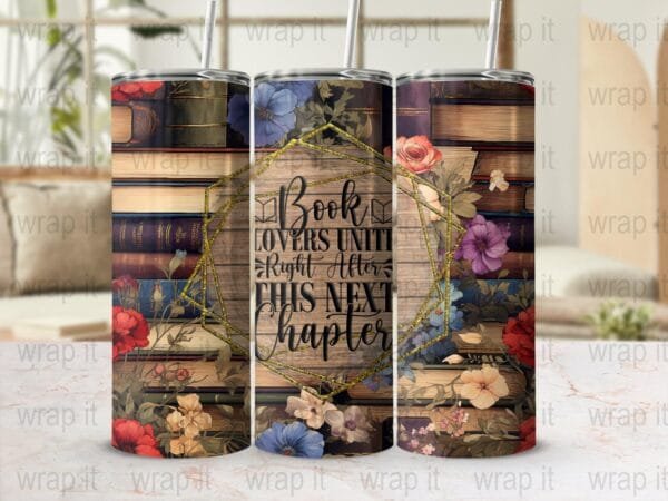 Funny Book Lover Tumbler Wrap PNG Sublimation Instant Download, Bibliophile Tumbler, Love to Read PNG, 20 oz 30 oz Skinny Tumbler Wrap