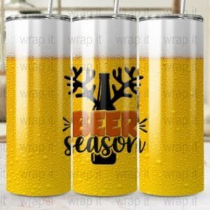 Funny Beer Season Dad Tumbler Wrap Sublimation PNG Instant Download, 20 oz Skinny Tumbler, 20ozs Tumbler Wrap, Funny Beer Drinkers Wrap