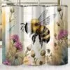 Bumble Bee Flowers Tumbler Wrap Sublimation PNG, Instant Download, 20 oz Skinny Wrap, 30 oz Tumbler Wrap, Bee Insect png, Wildflowers Wrap