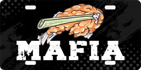 Buffalo Chicken Funny Mafia License Plate Sublimation Design Digital Download PNG, 12 x 6 inch car license plate, Funny Chicken PNG