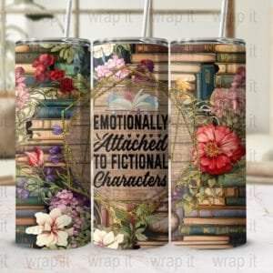 Reading Books Fictional Characters Tumbler Wrap PNG Sublimation Instant Download, Book Lover Tumbler, 20 oz 30 oz Skinny Tumbler Book png