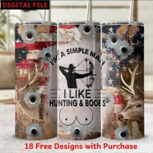 Funny Like Hunting Boobs Tumbler Wrap Sublimation PNG, 20 oz 30 oz Skinny Wrap, Instant Download, Funny Hunting Wrap for Dad Husband