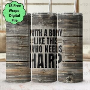 Funny Bald Husband Man Tumbler Wrap PNG, Sublimation Tumbler 20 oz Skinny Tumbler, Instant Download, Married Marriage 20ozs Tumbler Wrap