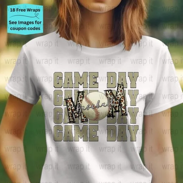 Baseball Mom Game Day t shirt Sublimation POD Design, Instant Download, Sublimation PNG, Game Day PNG, Baseball Shirt Design for Printing