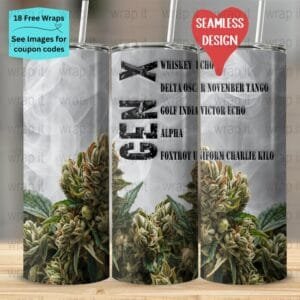 Funny Gen X Weed Pot Sarcastic Seamless Tumbler Wrap PNG, Sublimation Tumbler, 20 oz Skinny Tumbler, Instant Download, Marijuana png Wrap