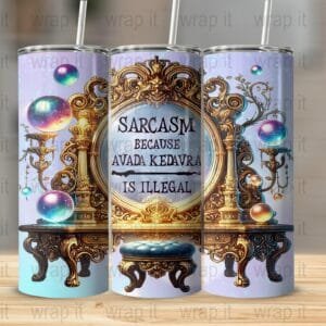 Wizard Funny Avada Kedavra Potter Tumbler Wrap, Sublimation Tumbler, 20 oz Skinny Tumbler, 30 oz Tumbler, Potter png, Magic Spells Potions